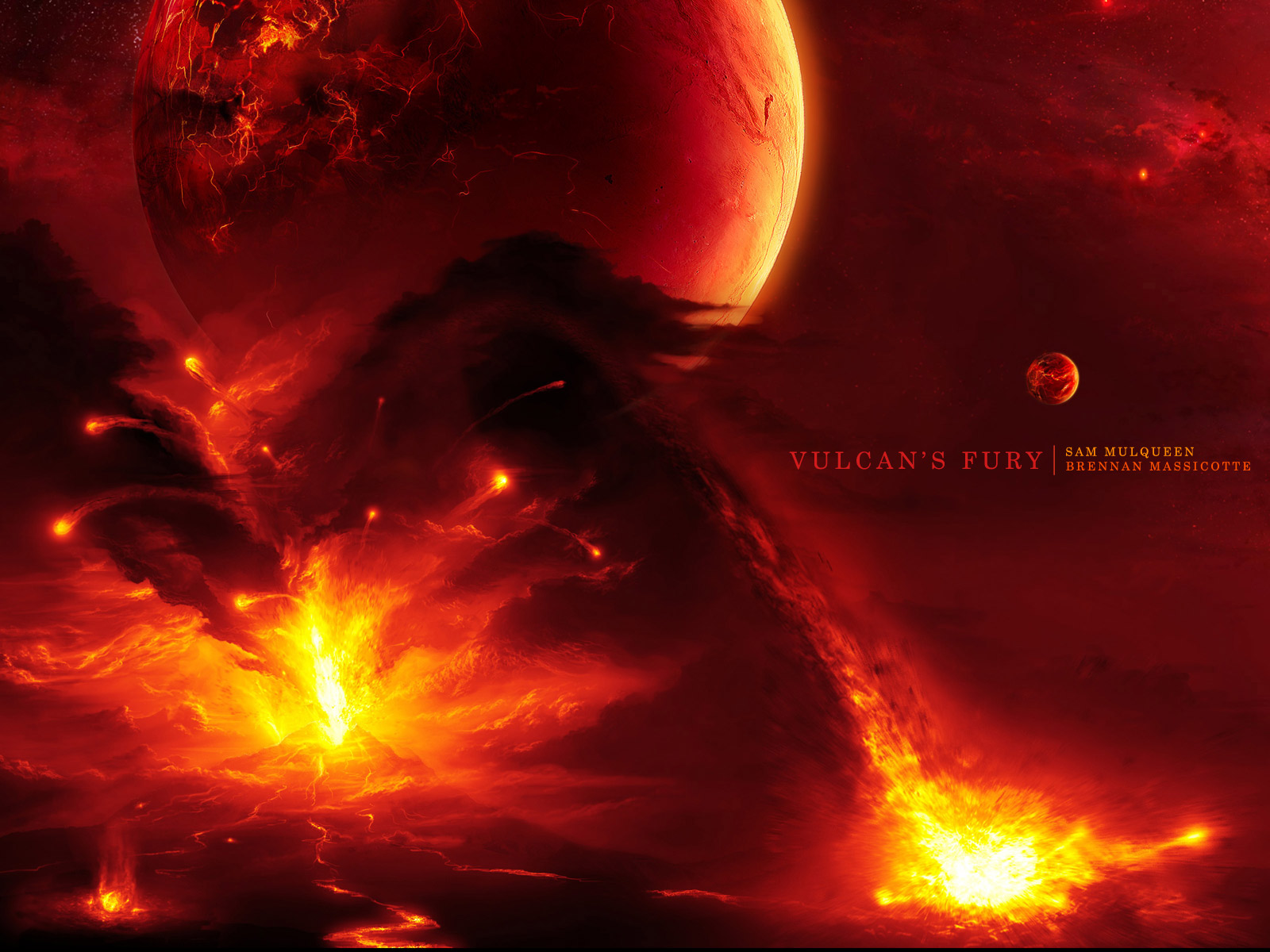 Space/Fantasy Wallpaper Set 6 » VulcansFury-1600-Volcano