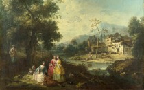 Full title: Landscape with a Group of Figures Artist: Giuseppe Zais Date made: probably 1770-80 Source: http://www.nationalgalleryimages.co.uk/ Contact: picture.library@nationalgallery.co.uk Copyright (C) The National Gallery, London